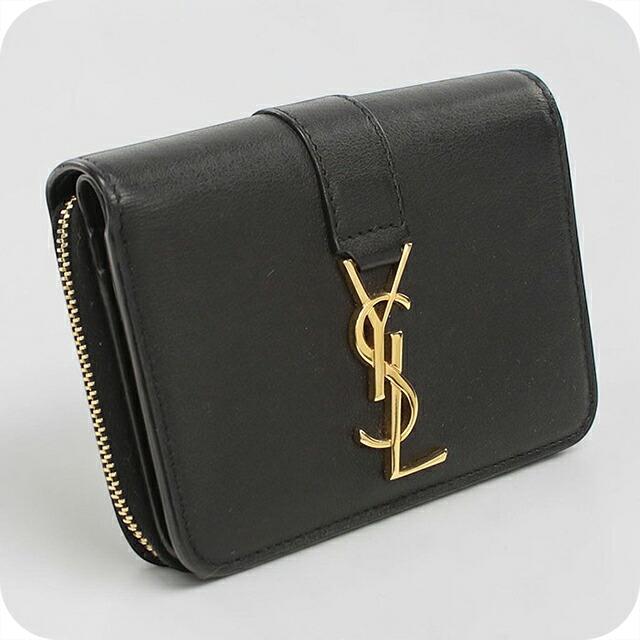 SAINT LAURENT 中古 サンローラン 二つ折り財布 二折財布 コンパクト