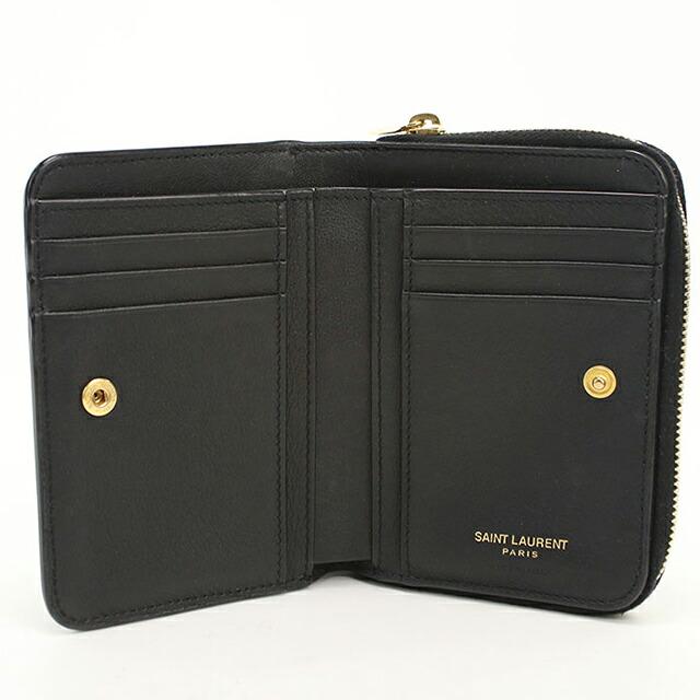 SAINT LAURENT 中古 サンローラン 二つ折り財布 二折財布 コンパクト