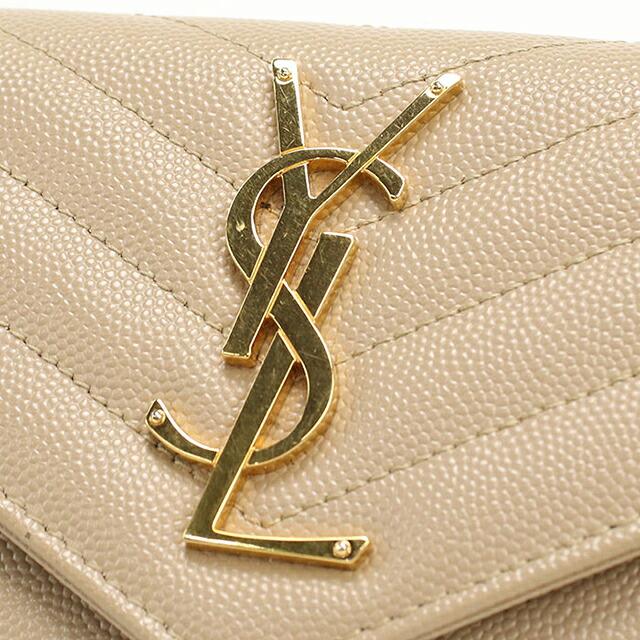 SAINT LAURENT 中古 サンローラン 長財布二折 レディース ブランド