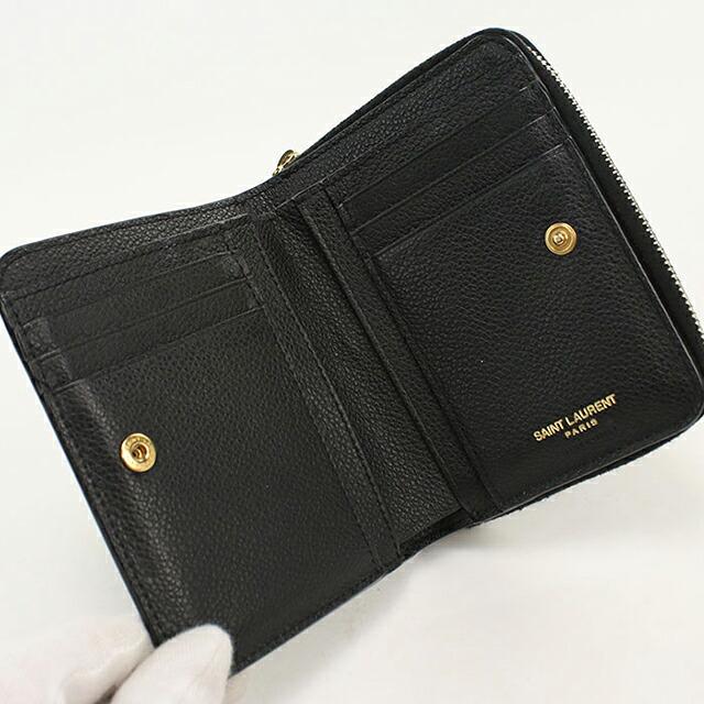 SAINT LAURENT 中古 サンローラン 二つ折り財布 二折財布 コンパクト
