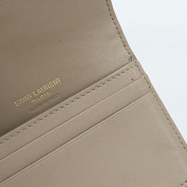 SAINT LAURENT 中古 サンローラン 三つ折り財布 三折財布 コンパクト
