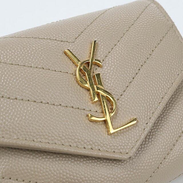 SAINT LAURENT 中古 サンローラン 三つ折り財布 三折財布 コンパクト