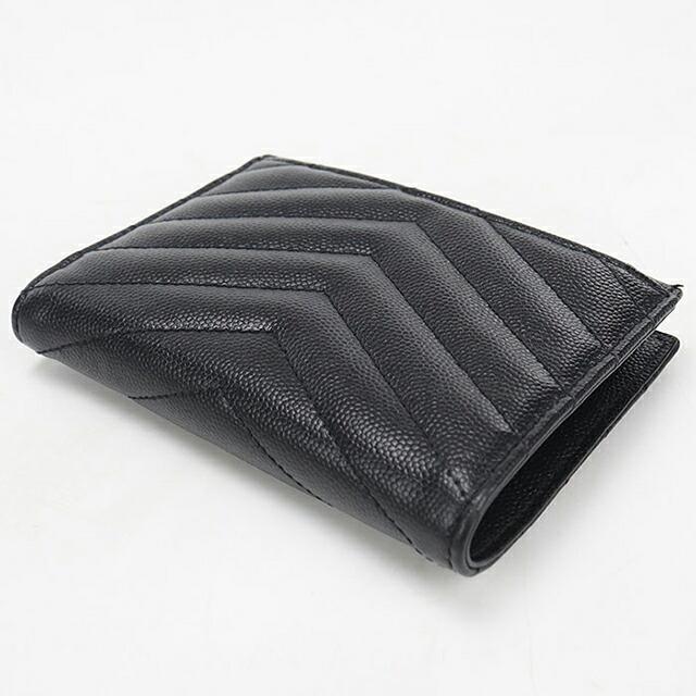 SAINT LAURENT  二つ折り財布 ブラック ジップウォレット SAINT LAURENT 中古 サンローラン 二つ折り財布 二折財布 コンパクト