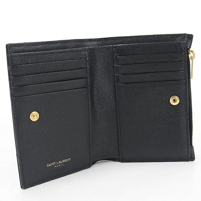 SAINT LAURENT 中古 サンローラン 二つ折り財布 二折財布 コンパクト