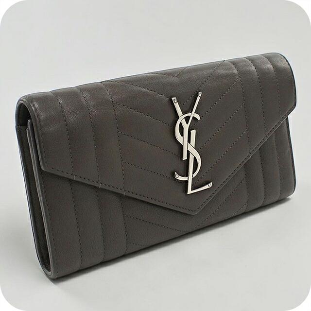SAINT LAURENT 中古 サンローラン 長財布二折 レディース ブランド