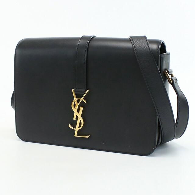 Saint Laurent サンローラン レザーショルダーバッグ　黒 SAINT LAURENT 中古 サンローラン 斜め掛け ショルダーバッグ
