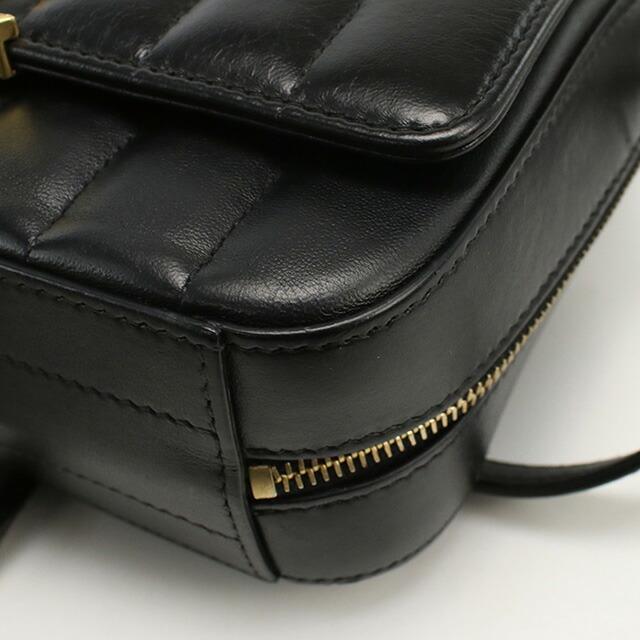 サンローラン SAINT LAURENT 斜め掛けショルダーバッグ ルー レザー ブラック ゴールド レディース 送料無料【中古】 e60953a SAINT LAURENT サンローラン ショルダーバッグ LOU ルー 748849 DV707