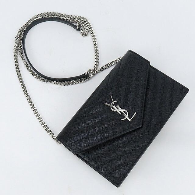 SAINT LAURENT 中古 サンローラン チェーンウォレット レディース 