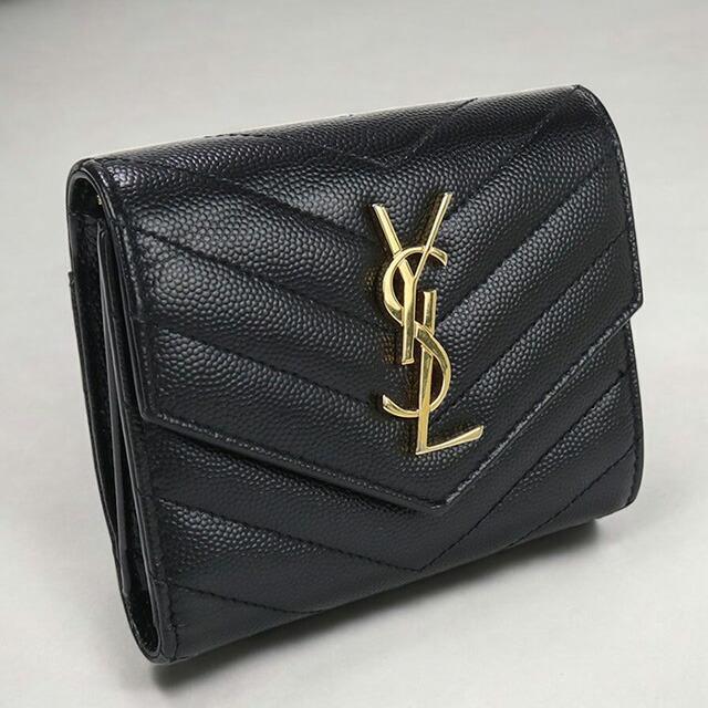 サンローラン モノグラム コンパクト スリーフォールド 三つ折り財布 楽天市場】ラッピング済み サンローラン モノグラム コンパクト スリー