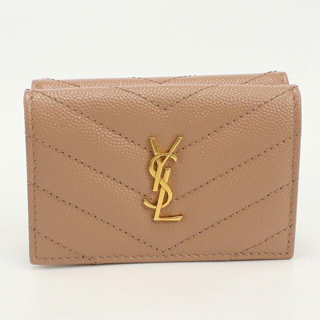 SAINT LAURENT 中古 サンローラン 三折財布 レディース ブランド