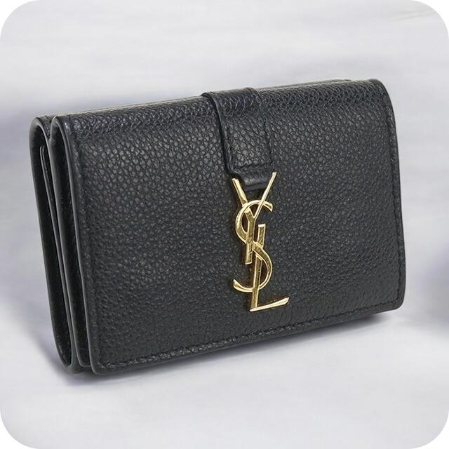 SAINT LAURENT 中古 サンローラン 三折財布 レディース ブランド YSL