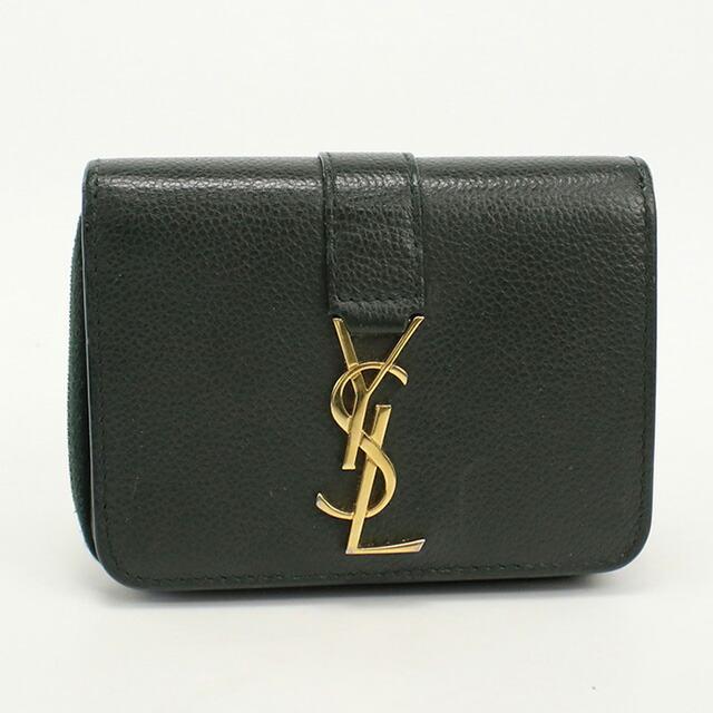 SAINT LAURENT 中古 サンローラン 二折財布 レディース ブランド YSL  