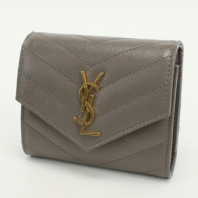 SAINT LAURENT 中古 サンローラン 三折財布 レディース ブランド
