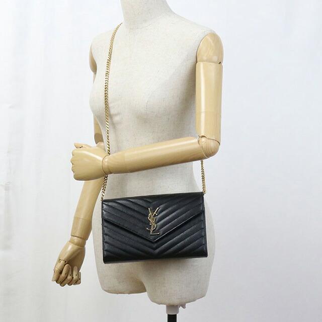 SAINT LAURENT 中古 サンローラン チェーンウォレット レディース  