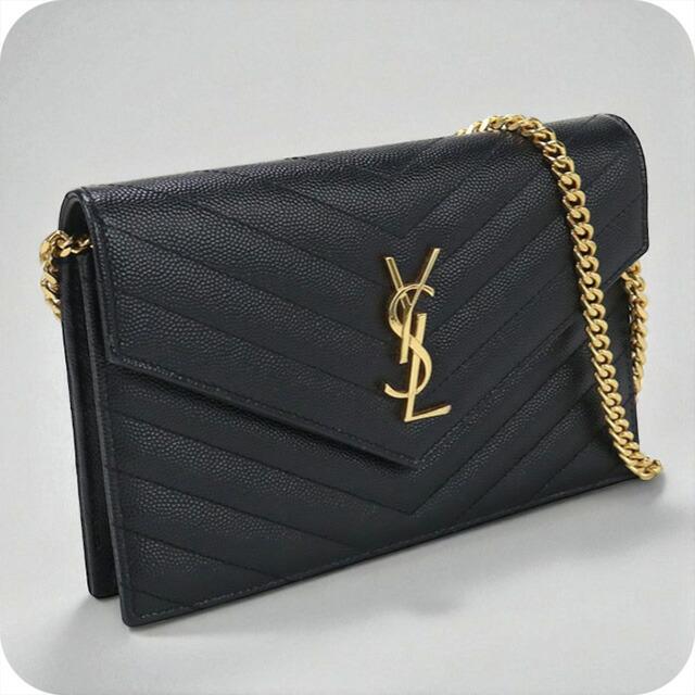 SAINT LAURENT 中古 サンローラン チェーンウォレット レディース