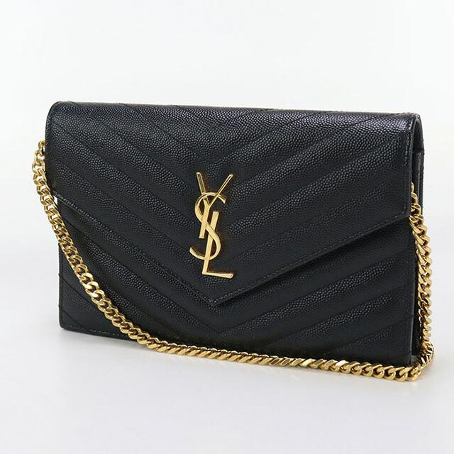 SAINT LAURENT 中古 サンローラン チェーンウォレット レディース