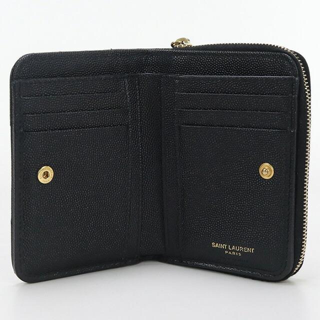 SAINT LAURENT 中古 サンローラン 二折財布小銭入付き レディース  