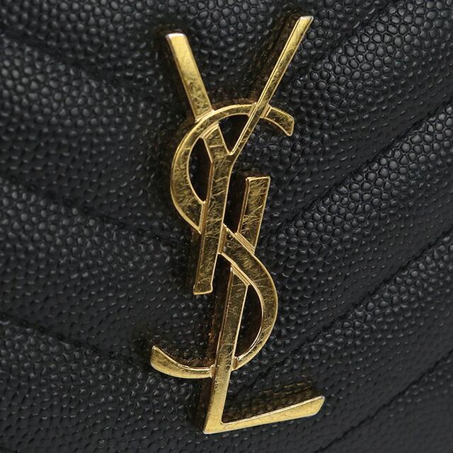 SAINT LAURENT 中古 サンローラン 二折財布小銭入付き レディース  