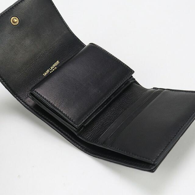【中古】サンローラン 折り財布 SAINT LAURENT 中古 サンローラン 三折財布 レディース ブランド