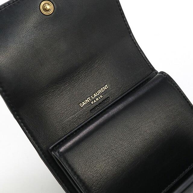 SAINT LAURENT 中古 サンローラン 三折財布 レディース ブランド