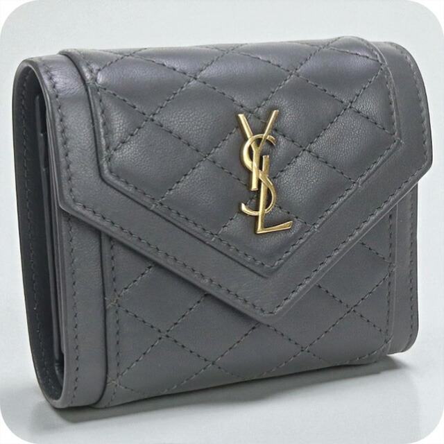 SAINT LAURENT 中古 サンローラン 三折財布 レディース ブランド