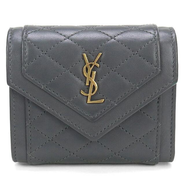 SAINT LAURENT 中古 サンローラン 三折財布 レディース ブランド