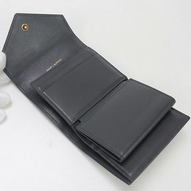 SAINT LAURENT 中古 サンローラン 三折財布 レディース ブランド
