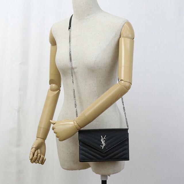 SAINT LAURENT 中古 サンローラン チェーンウォレット レディース  