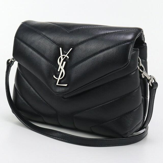 サンローランショルダーバッグ ブラック SAINT LAURENT 中古 サンローラン 斜め掛け ショルダーバッグ
