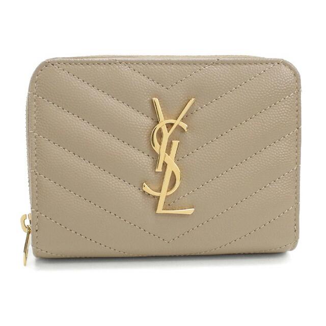サンローラン カサンドラ コンパクトジップウォレット レザー 403723 SAINT LAURENT 中古 サンローラン 二折財布 レディース ブランド
