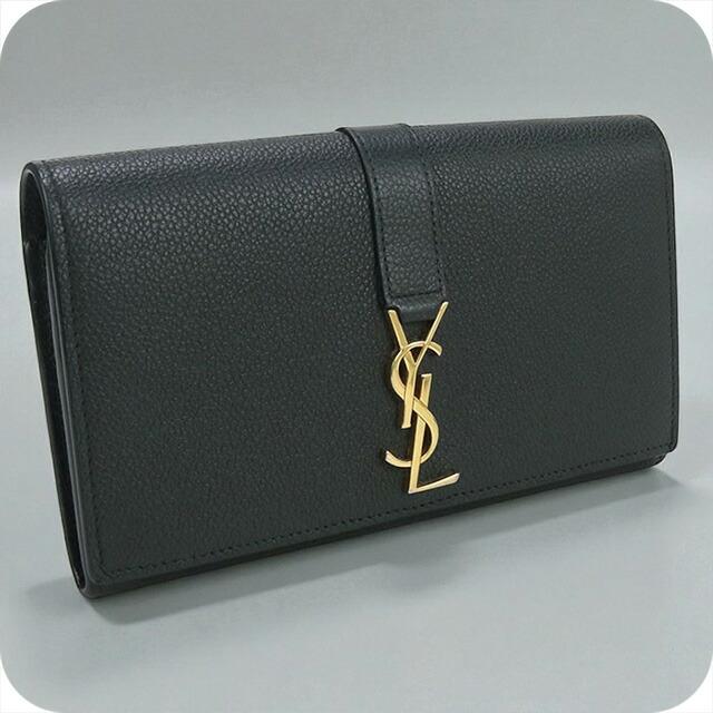 SAINT LAURENT 中古 サンローラン 長財布二折 レディース ブランド