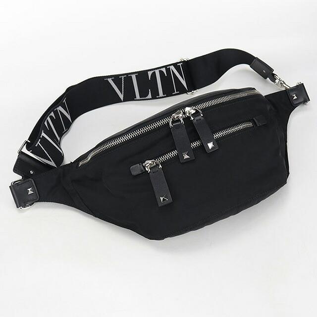 良品！希少VALENTINO（ヴァレンティノ）VLTN ロゴ ボディバッグ 黒 VALENTINO（ヴァレンティノ） 中古 ボディバッグ メンズ ブランド