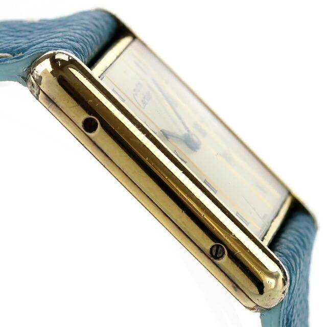 Cartier(カルティエ) 腕時計 マストタンクヴェルメイユ レディース 社外ベルト/925 アイボリー Cartier - Cartier(カルティエ) 腕時計 マストタンクヴェルメイユ