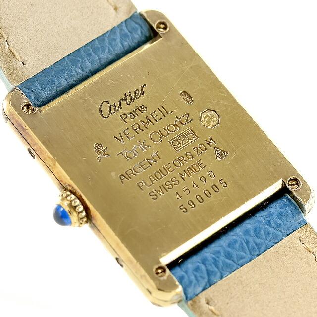 カルティエ Cartier マストタンクヴェルメイユ 腕時計 レディー【中古】 中古 カルティエ Cartier マストタンク ヴェルメイユ SM 手巻き