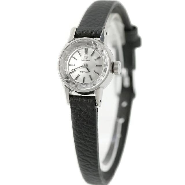 オメガ シルバー アナログ 手巻き時計 DE VILLE 中古 オメガ OMEGA デビル アンティーク 手巻き カクテル