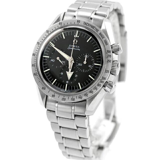 オメガ OMEGA 腕時計 メンズ 3594.50 スピードマスター ファーストレプリカ 1957 ブロードアロー Cal.1861 クロノグラフ 手巻き（Cal.1861） ブラックxシルバー アナログ表示 SPEEDMASTER 中古 オメガ OMEGA スピードマスター ファーストレプリカ