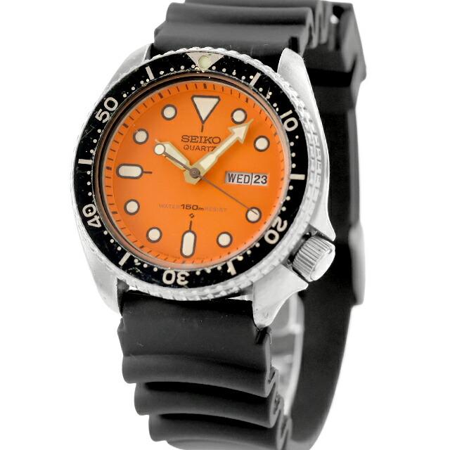SEIKO（セイコー） 中古 ダイバーズウォッチ 150m オレンジ 7548