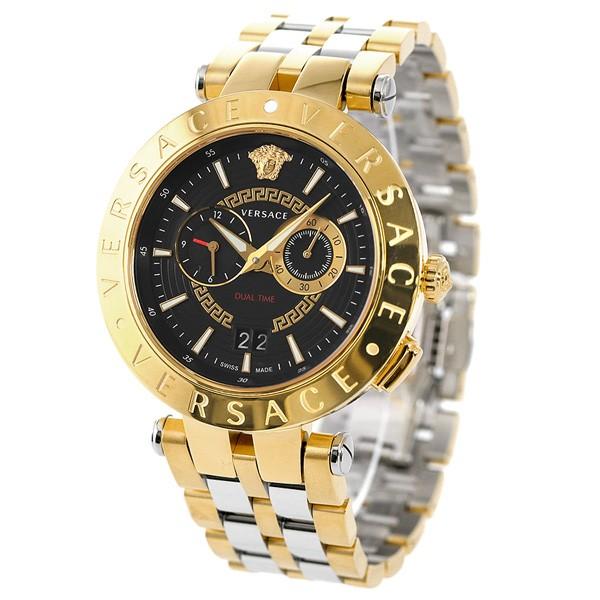 ヴェルサーチ 時計 メンズ 腕時計 Vレース デュアルタイム 46mm Vebv Versace ヴェルサーチェ ブラック ゴールド 腕時計のななぷれ 通販 Paypayモール