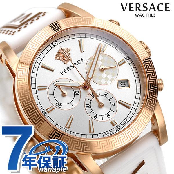 ヴェルサーチ 時計 スポーツテック クロノグラフ 40mm メンズ レディース 腕時計 VELT01321 VERSACE シルバー ホワイト