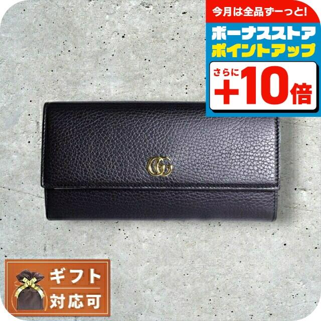 GUCCI グッチ 長財布 レディース 456116-CAO0G-1000 ブラック : 腕時計  