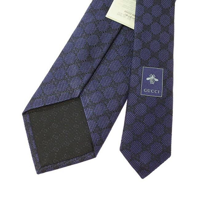 GUCCI グッチ ネクタイ メンズ 456522 4B002 4000 ネイビー ブラック