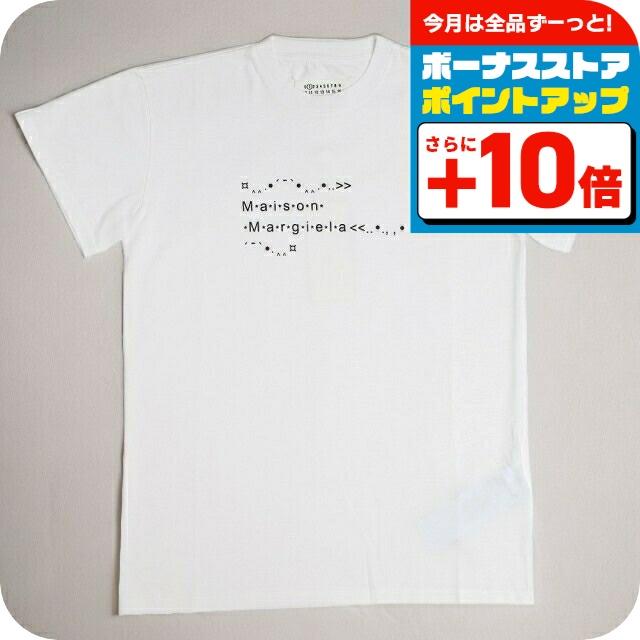 メゾンマルジェラ MAISON MARGIELA クルーネック 半袖Tシャツ S51GC0515S22816100-S レディース フォントジェネレーター ホワイト メゾンマルジェラ MAISON MARGIELA クルーネック 半袖Tシャツ