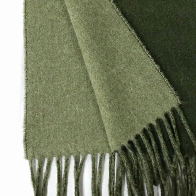 ポロラルフローレン POLO RALPH LAUREN マフラー PC0455-307 リバーシブル 同色刺繍ロゴ Green thermalgreen マフラー