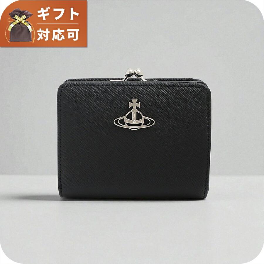 黒いヴィヴィアン・ウエストウッドのレディース財布5115002 ヴィヴィアンウエストウッド VIVIENNE WESTWOOD 2つ折り財布 5115002YW