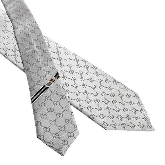 GUCCI（グッチ） ネクタイ 456520-4B002-1962 メンズ ライトグレー