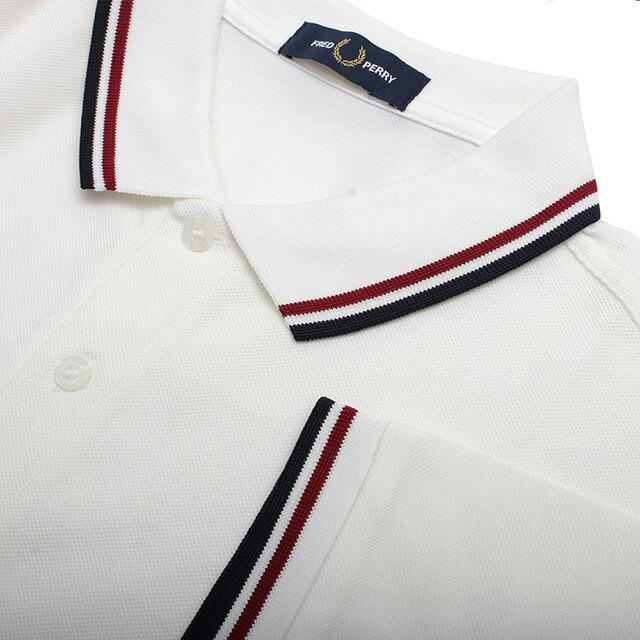 【極美品/メンズL】フレッドペリー　M3600　ポロシャツ　刺繍ロゴ　ホワイト FRED PERRY（フレッドペリー） FRED PERRY M3600 ポロシャツ メンズ