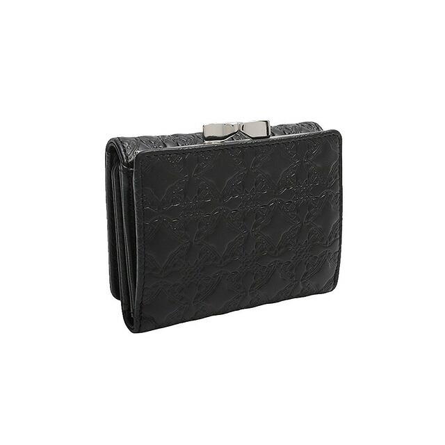 ヴィヴィアンウエストウッド Vivienne Westwood SMALL FRAME WALLET 三つ折り財布 財布 サフィアーノレザー レディース ブラック系 51010018L0040N402 【新品】 ヴィヴィアンウエストウッド SMALL FRAME WALLET ブランドオフ