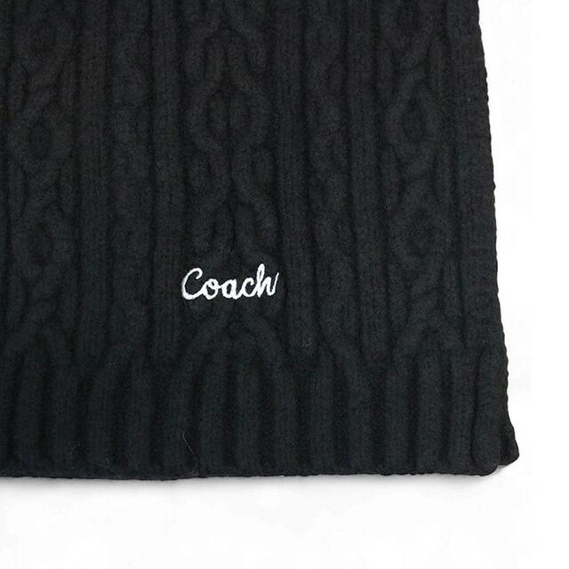 コーチ COACH EMBROIDRED CABLE KNIT MUFFLER マフラー CCL89-BLK ユニセックス マフラー_1