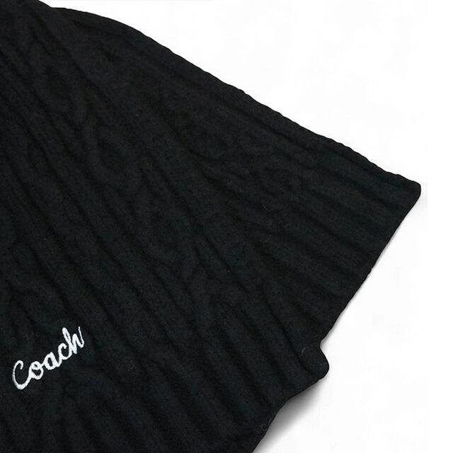 コーチ COACH EMBROIDRED CABLE KNIT MUFFLER マフラー CCL89-BLK ユニセックス マフラー_2