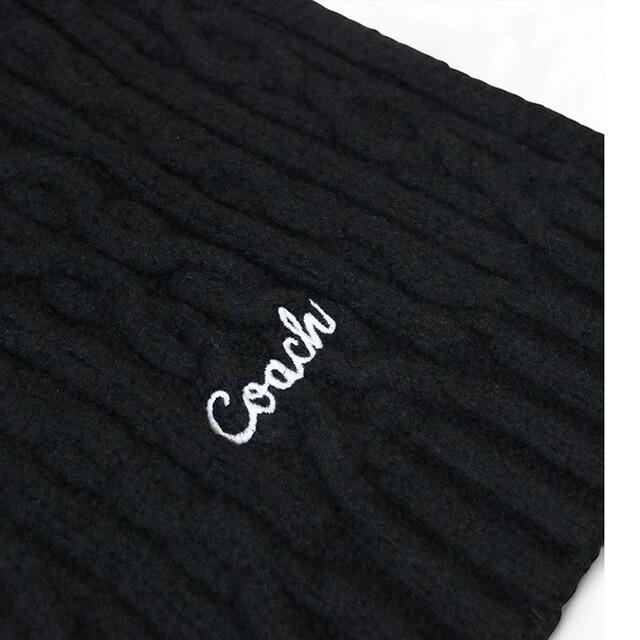 コーチ COACH EMBROIDRED CABLE KNIT MUFFLER マフラー CCL89-BLK ユニセックス マフラー_4